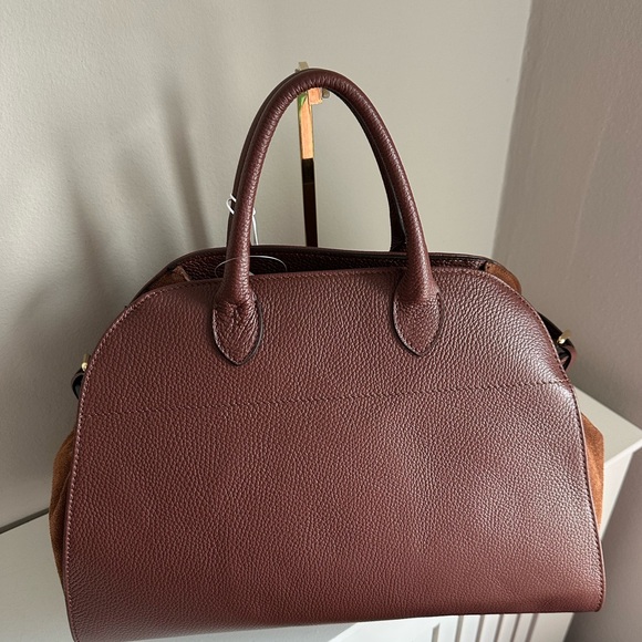 Viral Anna Paola Italian SUEDE & LEATHER Bruciato Brown Satchel NWT - Picture 5 of 15